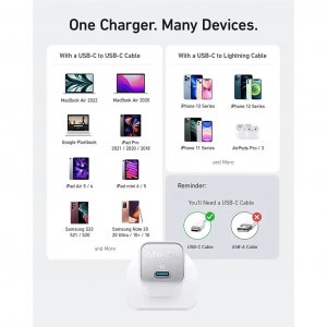 Anker A2147K21 mobile device charger Universal White AC Indoor