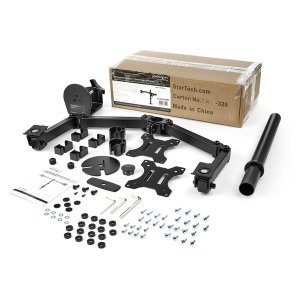 StarTech.com Desk Mount Dual Monitor Arm - Desk Clamp / Grommet VESA Monitor Mount for up to 32 inch Displays - Ergonomic Articulating Monitor Arm - Height Adjustable/Tilt/Swivel/Rotating