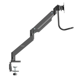 StarTech.com Desk Mount Dual Monitor Arm - Ergonomic Dual Monitor VESA Mount 32" (17.6lb) Displays - Crossbar Handle for Synchronized Full Motion - Height Adjustable - C-Clamp/Grommet