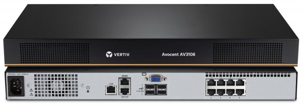 Vertiv Avocent AV 3108 KVM switch Rack mounting Black