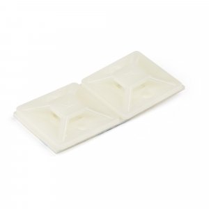 StarTech.com 100 Pack Cable Tie Mounts with Adhesive Tape for 0.18 in. (4.6 mm) Wide Ties - Nylon/Plastic Zip Tie Mounts - Electrical/Network Cable Wrap Mounts / 94V-2 Fire & UL Rated TAA