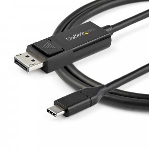 StarTech.com 6ft (2m) USB C to DisplayPort 1.2 Cable 4K 60Hz - Bidirectional DP to USB-C or USB-C to DP Reversible Video Adapter Cable - HBR2/HDR - USB Type C/TB3 Monitor Cable