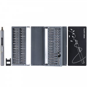 StarTech.com 55-Bit Electric Precision Screwdriver Set - Portable Cordless Battery Powered Bit Driver Kit for Electronic, Laptop, Computers, Tablet & Phone Repairs - Magnetic Work Pad
