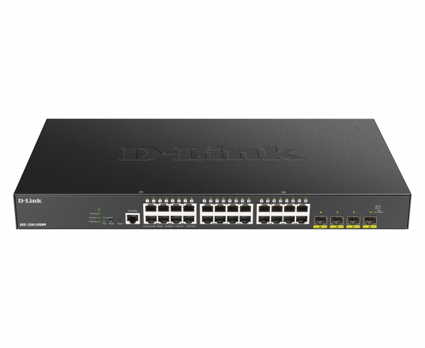 D-Link 24-port Gigabit PoE Smart Managed Switch with 4x 10G SFP+, 370Watts