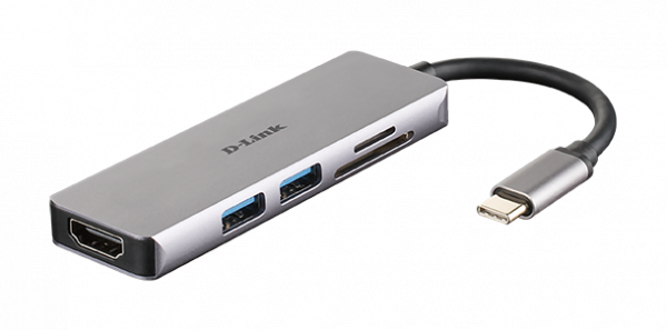 D-Link 5-in-1 USB-C Hub with HDMI and SD/microSD Card Reader