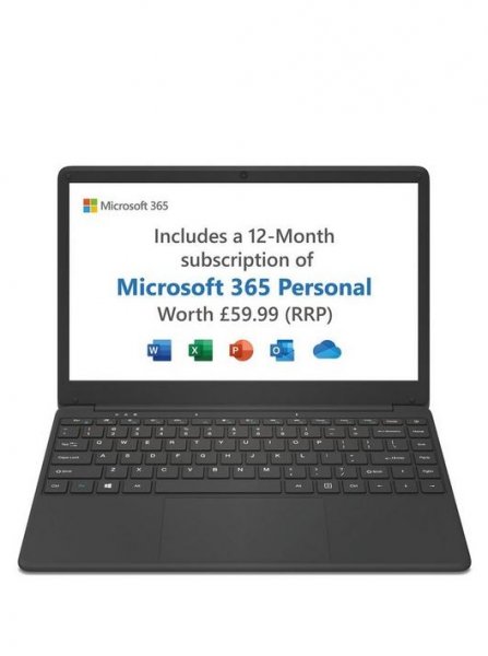 Geo Computers GeoBook 140 Intel® Celeron® N N4000 Laptop 35.6 cm (14") Full HD 4 GB DDR4-SDRAM 64 GB eMMC Windows 10 Home in S mode Black