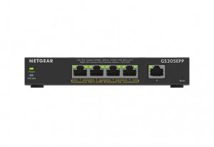 NETGEAR GS305EPP Managed L3 Gigabit Ethernet (10/100/1000) Power over Ethernet (PoE) Black