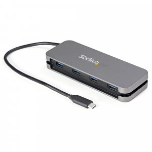 StarTech.com ~4 Port USB C Hub - 4x USB-A - USB 3.0 Type-C Hub - USB 3.2 Gen 1 (5Gbps) - Bus Powered Portable USB-C to USB-A Adapter Laptop Hub - 11.2″ (28.5cm) Cable w/ Cable Management