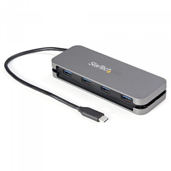 StarTech.com ~4 Port USB C Hub - 4x USB-A - USB 3.0 Type-C Hub - USB 3.2 Gen 1 (5Gbps) - Bus Powered Portable USB-C to USB-A Adapter Laptop Hub - 11.2" (28.5cm) Cable w/ Cable Management