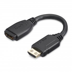 StarTech.com 6" (15cm) HDMI Port Saver Cable - 4K 60Hz High Speed HDMI 2.0 Extension Cable with Ethernet - Short HDMI Extension Cable - HDMI Male to Female Extension Adapter Cord