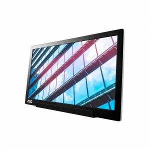 AOC 01 Series I1601P computer monitor 39.6 cm (15.6") 1920 x 1080 pixels Full HD LED Silver, Black