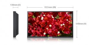 Samsung 400DX-3 Digital signage flat panel 101.6 cm (40") PVA 700 cd/m² Full HD Black