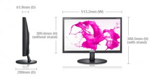 Samsung EX2220 computer monitor 54.6 cm (21.5") 1920 x 1080 pixels Full HD Black