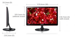 Samsung S24A350H computer monitor 61 cm (24") 1920 x 1080 pixels Full HD LED Black
