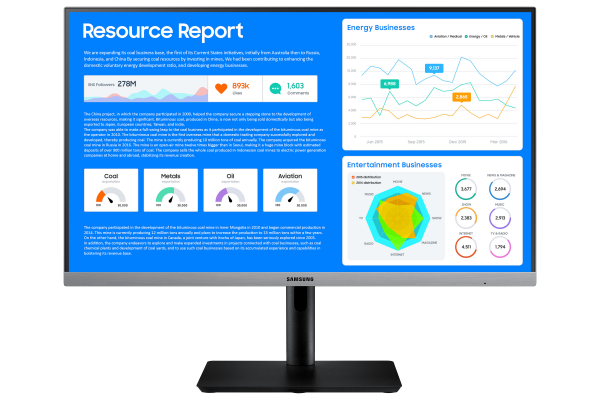 Samsung SR65 computer monitor 61 cm (24") 1920 x 1080 pixels Full HD LED Black