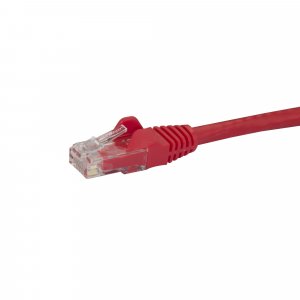 StarTech.com 50cm CAT6 Ethernet Cable - Red CAT 6 Gigabit Ethernet Wire -650MHz 100W PoE RJ45 UTP Network/Patch Cord Snagless w/Strain Relief Fluke Tested/Wiring is UL Certified/TIA