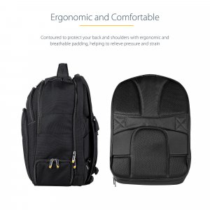 StarTech.com 17.3" Laptop Backpack with Removable Accessory Organizer Case - Professional IT Tech Backpack for Work/Travel/Commute - Ergonomic Computer Bag - Durable Ballistic Nylon - Notebook/Tablet Pockets