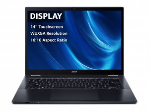Acer TravelMate TMP414RN-52 Intel® Core™ i5 i5-1240P Hybrid (2-in-1) 35.6 cm (14") Touchscreen WUXGA 8 GB DDR4-SDRAM 512 GB SSD Wi-Fi 6E (802.11ax) Windows 11 Pro Blue