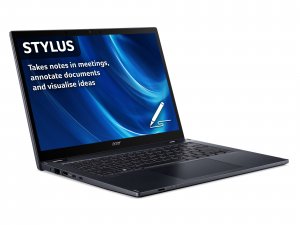 Acer TravelMate TMP414RN-52 Intel® Core™ i5 i5-1240P Hybrid (2-in-1) 35.6 cm (14") Touchscreen WUXGA 8 GB DDR4-SDRAM 512 GB SSD Wi-Fi 6E (802.11ax) Windows 11 Pro Blue
