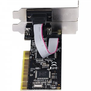StarTech.com 2-Port PCI RS232 Serial Adapter Card - PCI Serial Port Expansion Controller Card - PCI to Dual Serial DB9 Card - Standard (Installed) & Low Profile Brackets - Windows/Linux