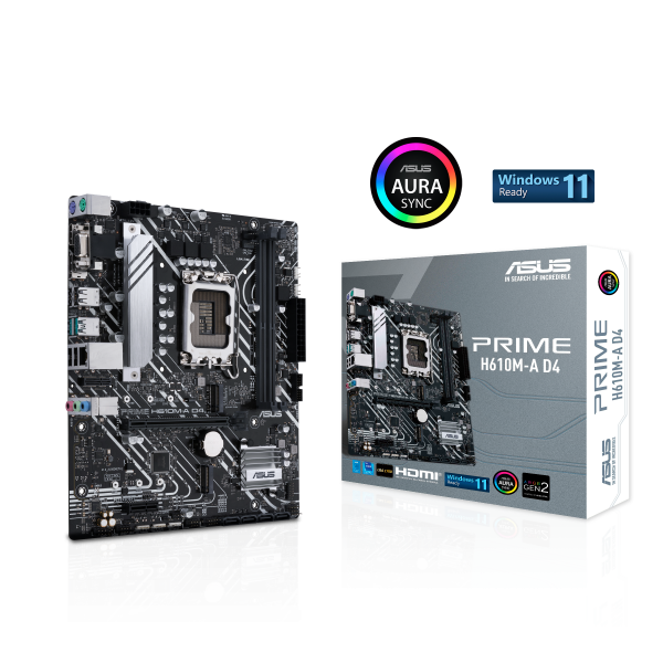 ASUS PRIME H610M-A D4 Intel H610 LGA 1700 micro ATX