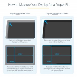 StarTech.com Monitor Privacy Screen for 23" Display - Computer Screen Security Filter - Blue Light Reducing Screen Protector Film - 16:9 Widescreen - Matte/Glossy - +/-30 Degree