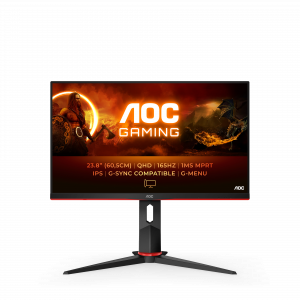 AOC G2 Q24G2A/BK LED display 60.5 cm (23.8″) 2560 x 1440 pixels Quad HD LCD Black, Red