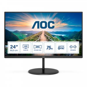 AOC V4 Q24V4EA LED display 60.5 cm (23.8″) 2560 x 1440 pixels 2K Ultra HD Black