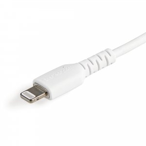 StarTech.com 12inch (30cm) Durable White USB-A to Lightning Cable - Heavy Duty Rugged Aramid Fiber USB Type A to Lightning Charger/Sync Power Cord - Apple MFi Certified iPad/iPhone 12