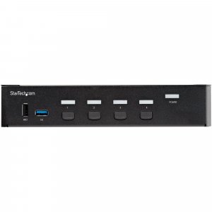 StarTech.com 4 Port HDMI KVM Switch - Single Monitor 4K 60Hz Ultra HD HDR - Desktop HDMI 2.0 KVM Switch with 2 Port USB 3.0 Hub (5Gbps) and 4x USB 2.0 HID, Audio - Hotkey Switching - TAA