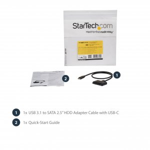 StarTech.com USB 3.1 (10Gbps) Adapter Cable for 2.5” SATA Drives - USB-C