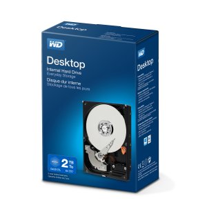 Western Digital Desktop Everyday internal hard drive 2 TB 5400 RPM 64 MB 3.5″ Serial ATA III