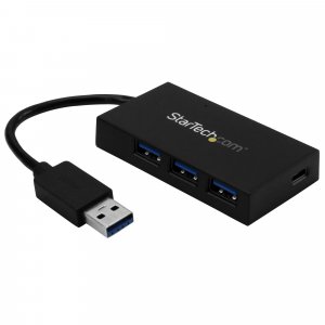 StarTech.com 4 Port USB 3.0 Hub - USB Type-A Hub with 1x USB-C & 3x USB-A Ports (SuperSpeed 5Gbps) - USB Bus Powered - USB 3.1 Gen 1 Adapter Hub - Portable/Laptop USB Hub~4 Port USB 3.0 Hub - USB Type-A Hub with 1x USB-C & 3x USB-A Ports (SuperSpeed 5Gbps