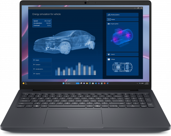 DELL Pro Max 16 MC16255 Copilot+ PC AMD Ryzen AI 7 PRO 450 Mobile workstation 40.6 cm (16") WUXGA 32 GB LPDDR5x-SDRAM 1 TB SSD NVIDIA RTX PRO 500 Blackwell Wi-Fi 7 (802.11be) Windows 11 Pro Black UK English