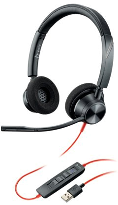 Blackwire 3320, BW3320-M, MICROSOFT TEAMS CERTIFIED, USB-A, STEREO USB HEADSET (Double sided)