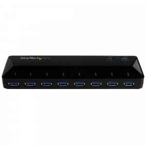 StarTech.com 10-Port USB 3.0 Hub with Charge and Sync Ports - 2 x 1.5A Ports~10-Port USB 3.0 Hub with Charge and Sync Ports - 5Gbps - 2 x 1.5A Ports
