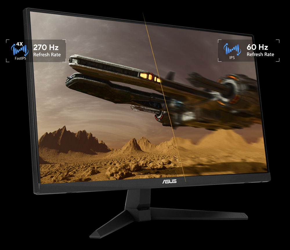 270HZ REFRESH RATE AND 1MS (GTG) RESPONSE TIME