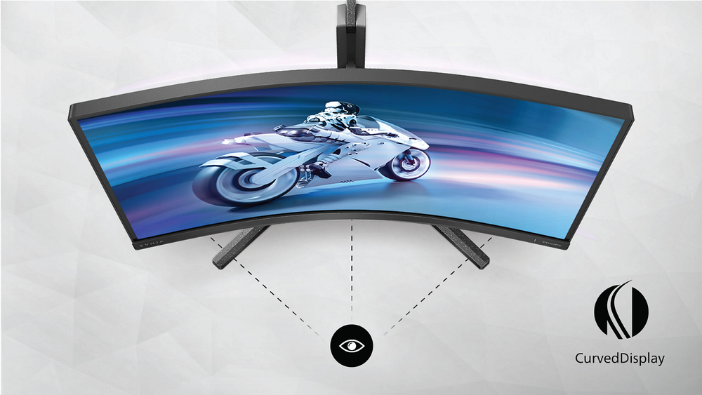 Curved display design for a more immersive experience