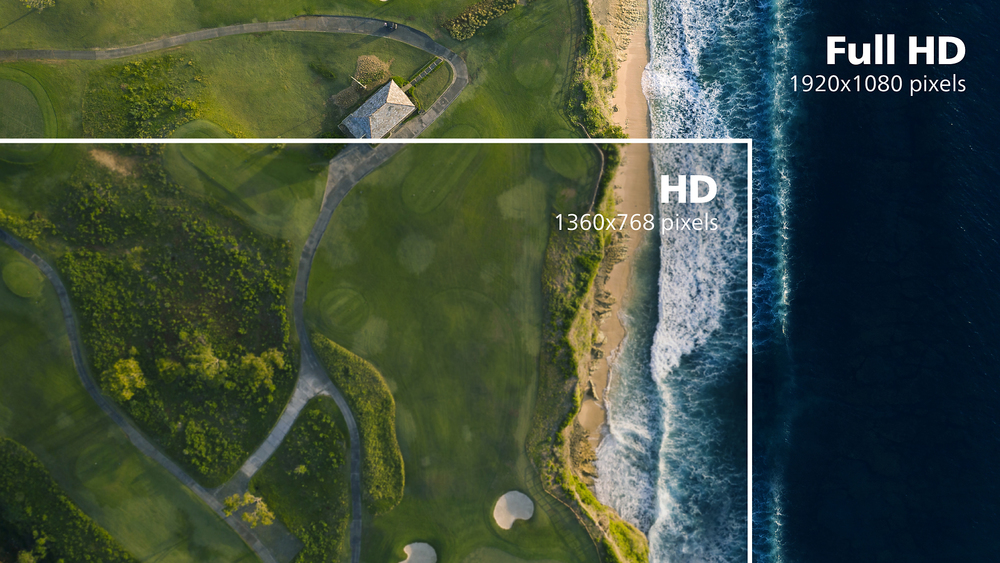 16:9 Full HD display for crisp, detailed images