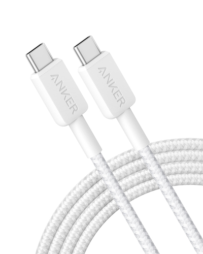 Anker Braided USB-C to USB-C Charging Cable 1.8 m, White