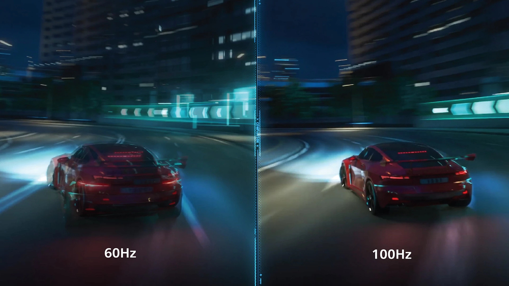 100 Hz refresh rates for ultra-smooth images