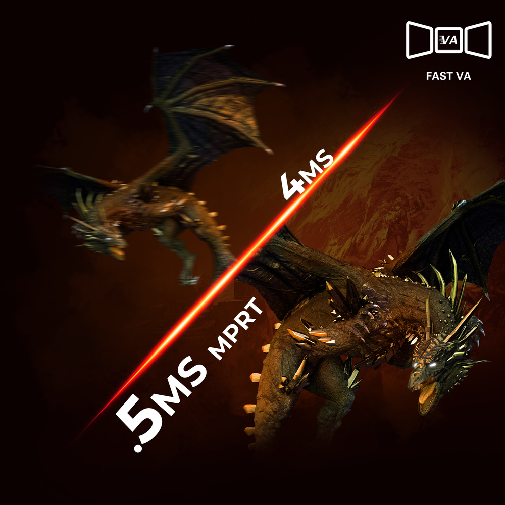 0.5ms MPRT - Moving Picture Response Time