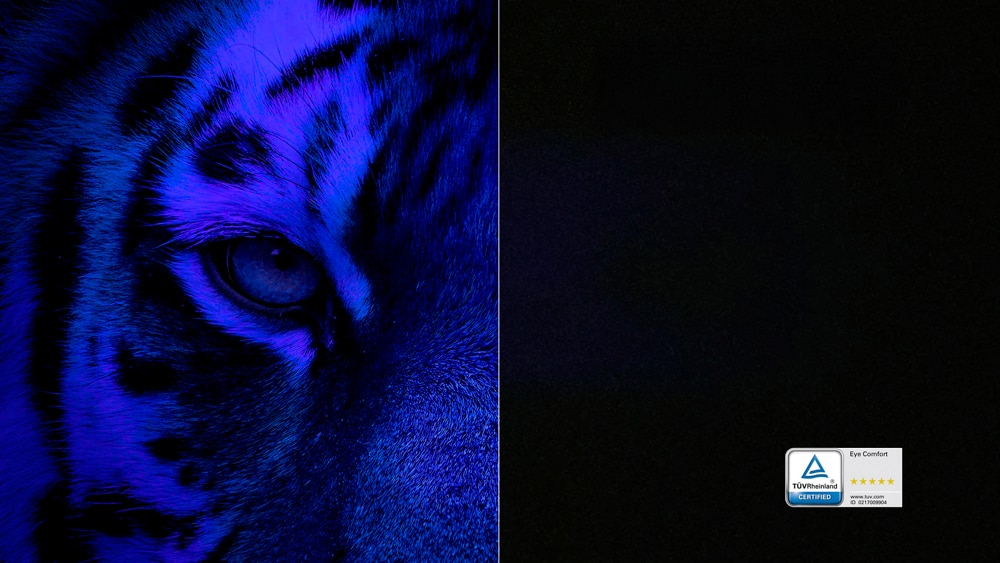 Reduces blue light
