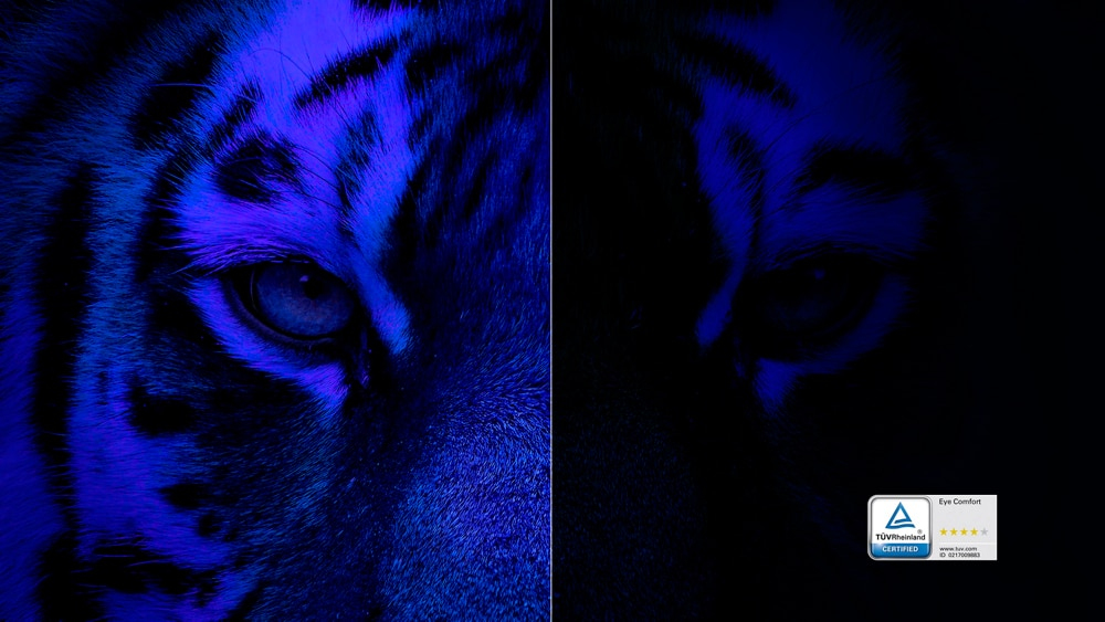 Reduces blue light