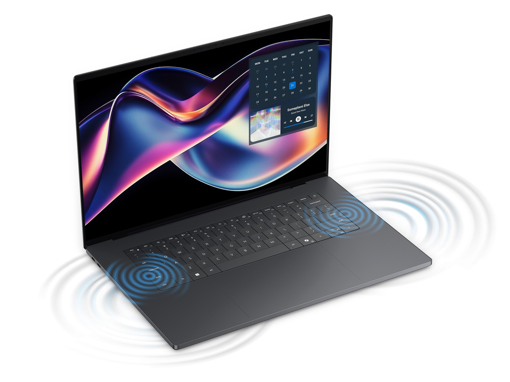 Invisible speakers. Crystal-clear video.