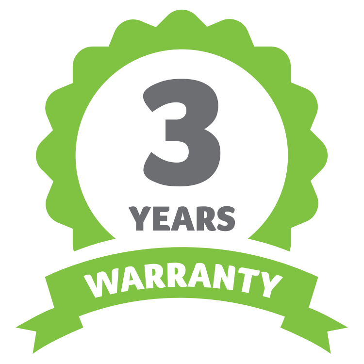 <b>3-year Commercial Warranty</b>