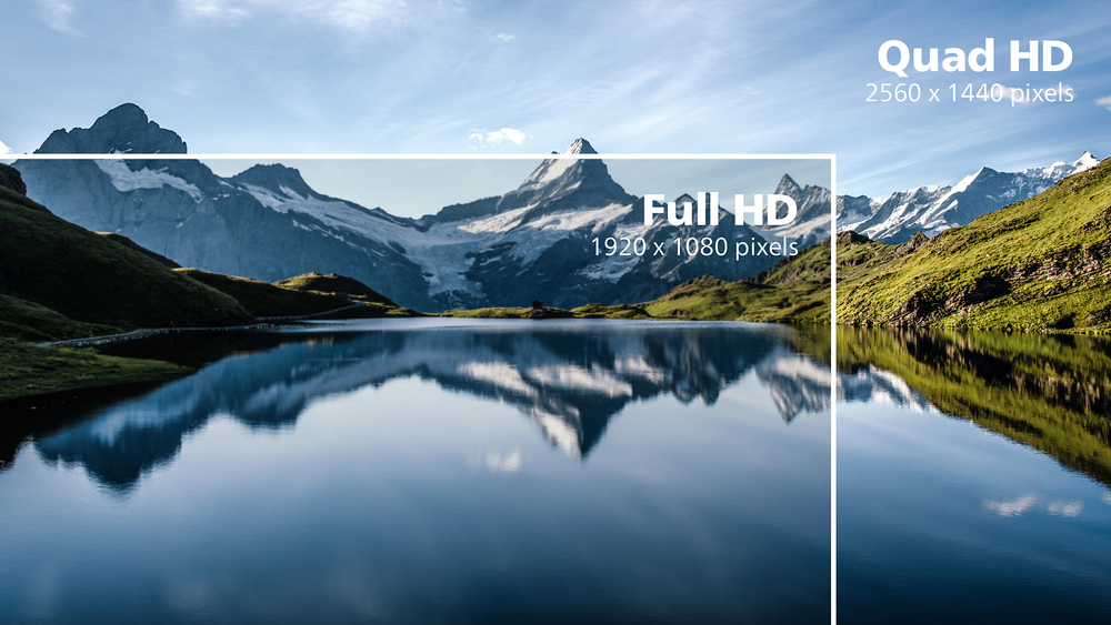 Crystal clear images with Quad HD 2560 x 1440 pixels