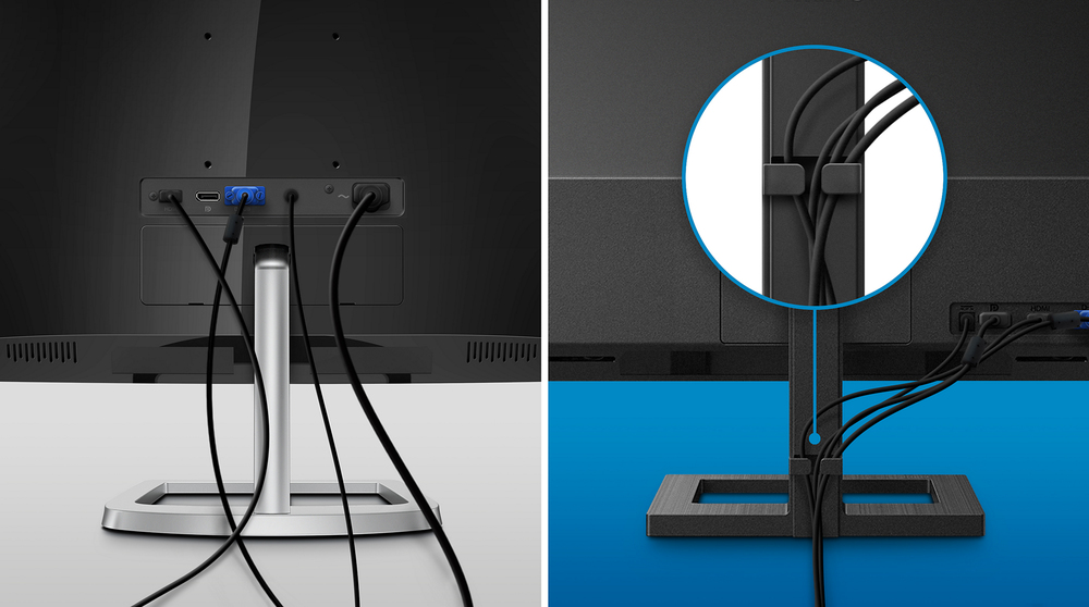 Cable management reduces cable clutter for a neat workspace