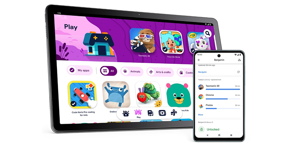 Built-in kids zone